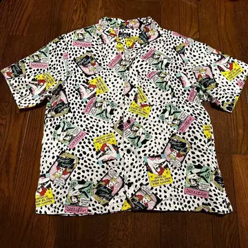 HYSTERIC GLAMOUR 아메리칸 코믹스 패턴 셔츠