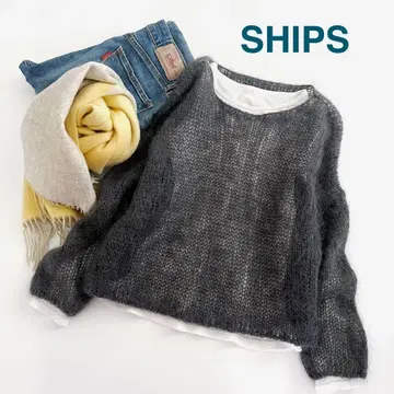 SHIPS 모헤어 메쉬 풀오버