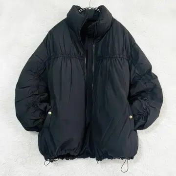 Y.M.D.O. 포근한 방한 개더 디자인 다운 자켓 블랙