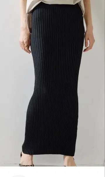 Whim Gazette 니트 핏 스커트 FREE SIZE 네이비