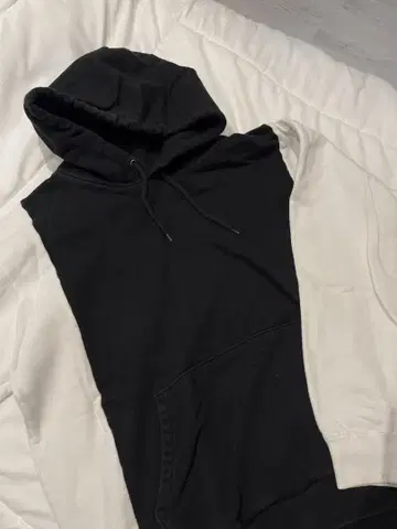 블랙/화이트 물거품 후드티