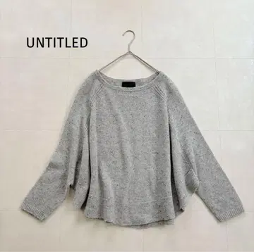 UNTITLED 언타이틀 돌먼 니트 래글런 슬리브 M 라메 니트