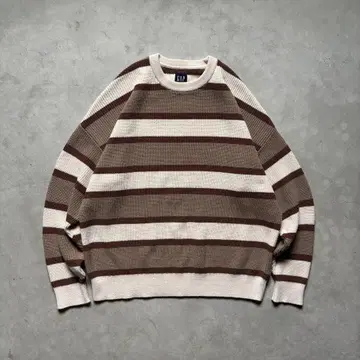 갭 보더 니트 올드 캡 코튼 니트