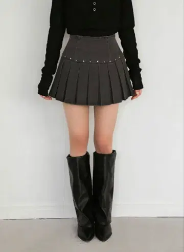 bubbles 데님 플리츠 치마바지 M