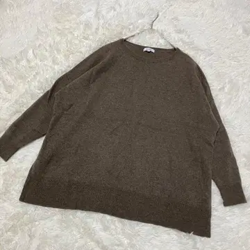 PLST 울 판초 니트 루즈핏 베이지 M