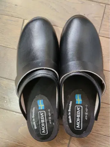 MOHEDA 블랙 사보 클로그 샌들