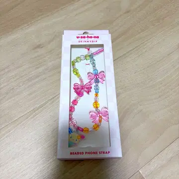 SKINNYDIP 비즈 스트랩 우사하나 산리오 폰 스트랩