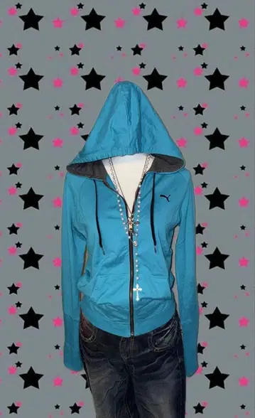 Puma 스카이블루 후드티 o,+:. .* +.