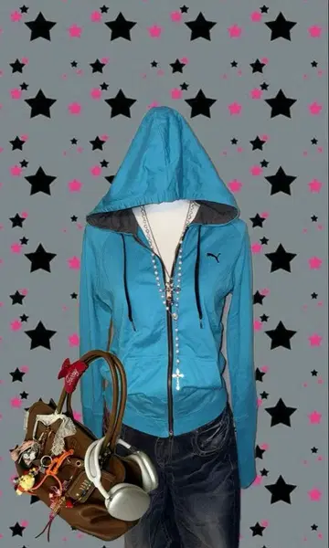 Puma 스카이블루 후드티 o,+:. .* +.