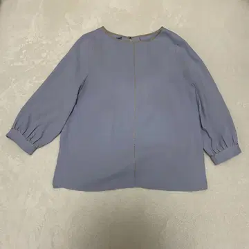 그린 라벨 상의 블라우스 비즈니스 오피스 캐주얼 블루