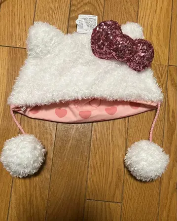 USJ 한정판 키티 폼폼 포함 햇 팬캡 헬로키티