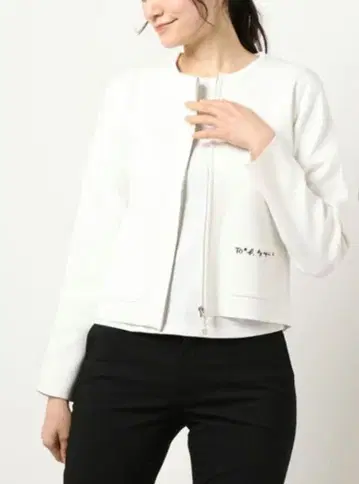 [ To b. by agnes b. ] 집업 가디건 화이트 M