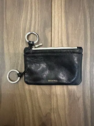 DIGAWEL 블랙 가죽 코인 케이스