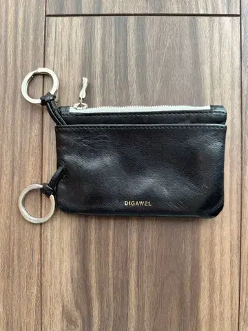DIGAWEL 블랙 가죽 코인 케이스