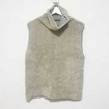 미즈이로 인드 보아 하이넥 튜닉 리버서블 베이지