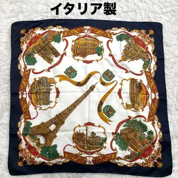 이탈리아제 대형 스카프 인테리어 크로스 태피스트리 백참 네이비