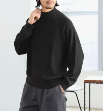 [ B: MINGbyBEAMS ] 편직 모크넥 니트