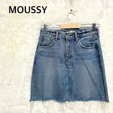 마우지 타이트 실루엣 무릎 기장 스커트 청바지 데님 M 사이즈