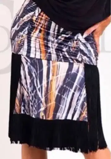 ESPEN SALBERG 사교댄스 프린지 스커트 S