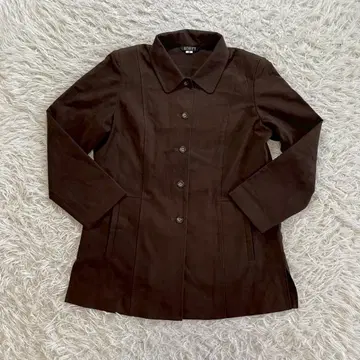 선착순 코렛 노카라 자켓 L 사이즈 브라운 어깨 패드 포함