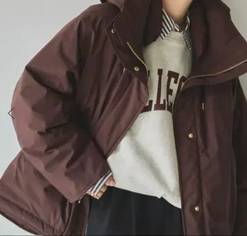 Spick and span 2WAY 발수 다운 하프 코트 브라운 36