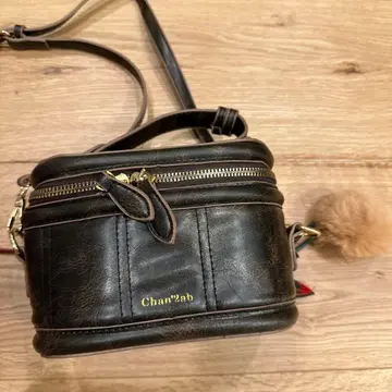 찬랩 블랙 가죽 숄더백