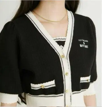 [ Lilly brown MARY QUANT ] 가디건 뷔스티에 세트