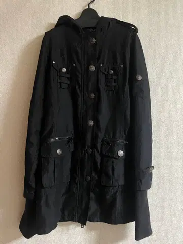 [ 핑거홀 / Y2K / 후드 부착 / 장식 버튼 ] 모드 자켓