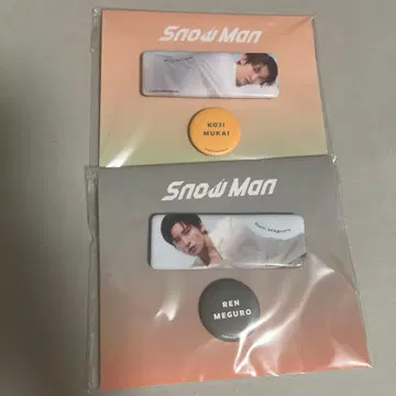 SnowMan 메구로 렌 무카이 코지 캔뱃지 세트