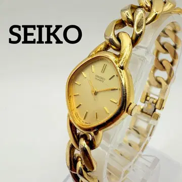 새상품 배터리 SEIKO 손목시계 골드 팔찌 쿼츠 여성용 레어