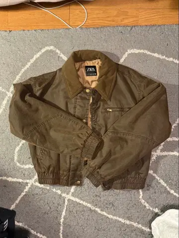 ZARA 브라운 코튼 자켓