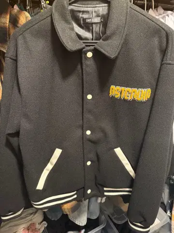 ASTEROID 바시티 자켓 블랙