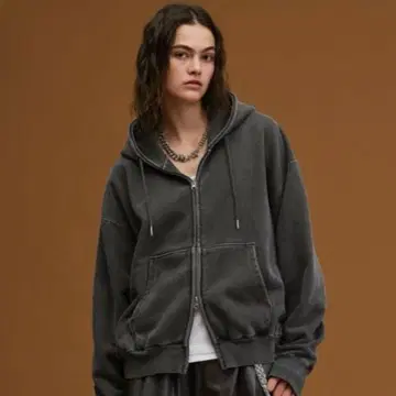 soerte 헤비 웨이트 더블 집업 후디