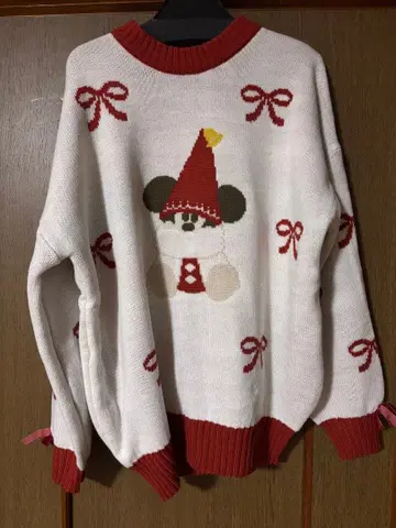미키 크리스마스 니트 스웨터