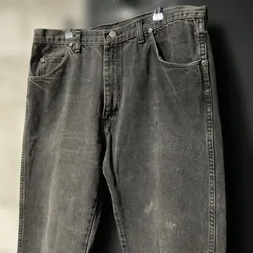 USA 구제 의류 랭글러 블랙 데님 38 x 30 USA 제조