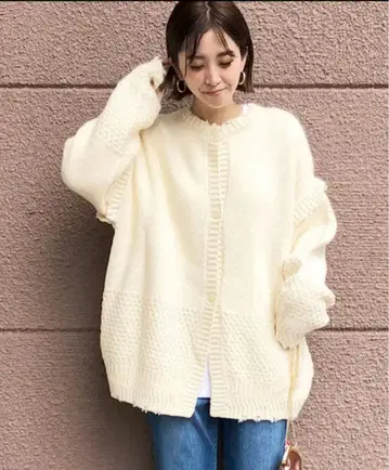 Simplicite 3way 크림 니트 가디건