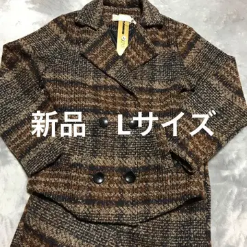 더블 브레스트 체크 무늬 수트