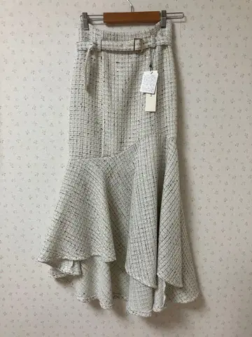 로얄 파티 트위드 스커트