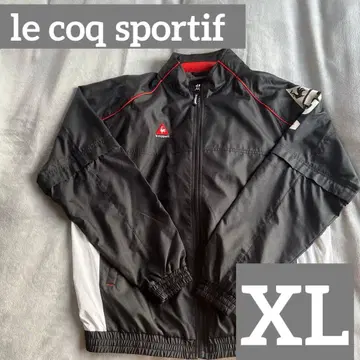 [컨디션 최상] 르꼬끄 로고 자수 프린트 2way 자켓 블랙 XL