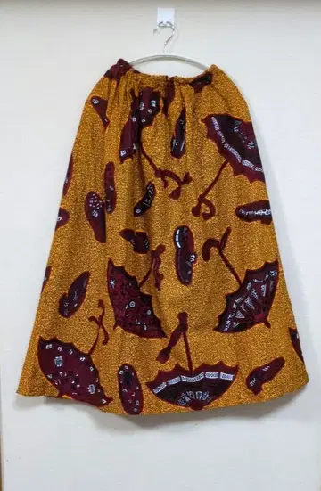 아프리칸 롱 개더 스커트 롱 플레어 스커트 우산 No.375