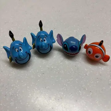 지니 스티치 니모 페이스 피규어 오키아리가코보시 4개 세트