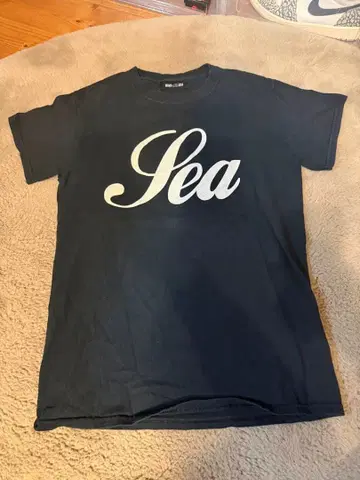 WIND AND SEA Sea 티셔츠 블랙 라메 기무라 타쿠야