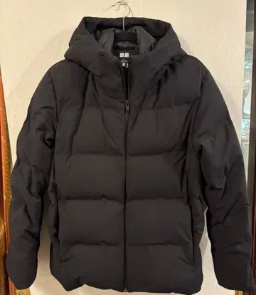 유니클로 심리스 다운 후드티 L