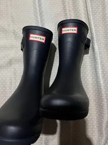 [ 미사용 ] HUNTER 레인부츠 사이즈 38 네이비