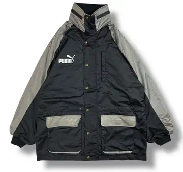 PUMA 푸마 히트 유니온 나일론 자켓 코트 블랙 실버