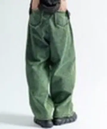 PLAN To 데님 팬츠 그린