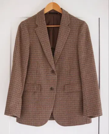 유니클로 트위드 마니쉬 자켓 체크