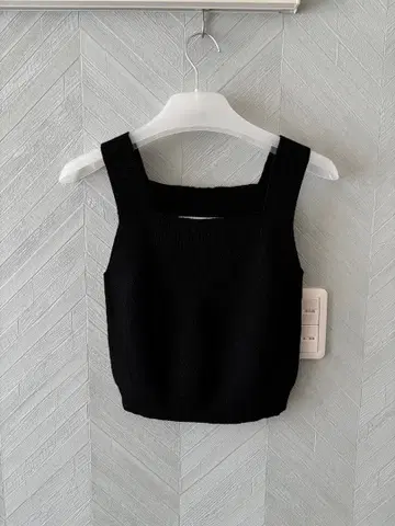 TODAYFUL 블랙 니트 탱크탑