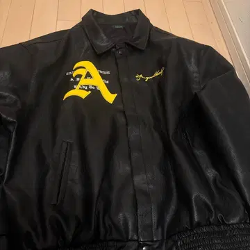 afew Goodkids 블랙 바시티 자켓