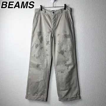 BEAMS 데미지 가공 치노 팬츠 워크 팬츠 빔즈 아카이브 얼룩 가공